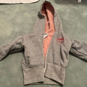 VAIL CO gray/pink zip up hoodie. Size 1T.